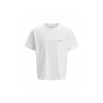 Bild av Jack &amp; Jones Jormarrakesh BACK TEE CREW NECK Tshirt med print Bright white, Storlek: Large, white