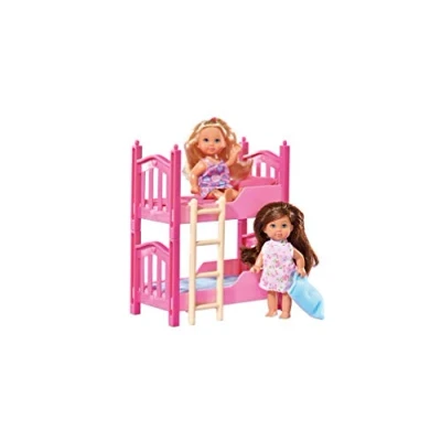 Bild av Simba 105733847 Evi Love Våningssäng 2 x Modedockan Inklusive Våningssäng, Täcken &amp; Kuddar, 12 cm, Från 3 År