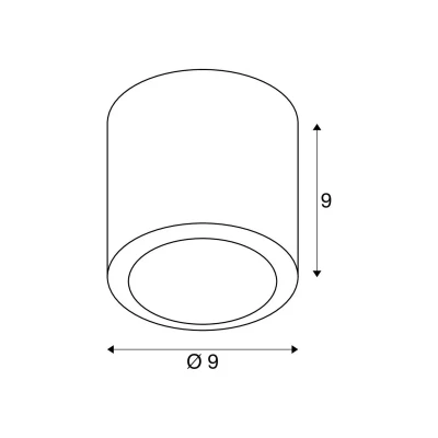 Bild av SLV LED taklampa Oculus, mässingsfärgad 9 cm dimbar till varmt
