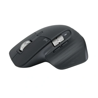 Bild av Logitech MX Master 3S Trådlös mus för topprestanda med ultrasnabb scrollning, Ergo, 8K DPI, Glas tracking, tyst klickljud, USB C, Bluetooth, Windows, Linux, Chrome Mörkgrå