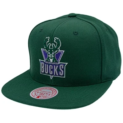 Bild av Mitchell &amp; Ness NBA/HWC Team Ground 2.0 Snapback, MILWAUKEE BUCKS grön, one size