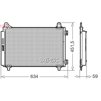 Bild av DENSO DCN21034 Condenseur De Clim R 134a PEUGEOT: 2008 II, 208 II 3/5 portes, OPEL: Corsa F portes