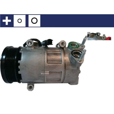 Bild av MAHLE ORIGINAL ACP 1364 000S Compresseur De Climatisation 7VS16ic 12 PAG 46 YF 1234yf, R 134a avec bague d&#039;étanchéité FORD: S Max Mk1, C 2