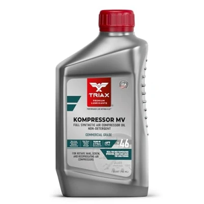 Bild av TRIAX Kompressor MV ISO 46, Multi Vis, helsyntetisk luftkompressorolja, roterande, skovel, skruv, ömsesidig, hög temperatur, 20 000 timmars livslängd