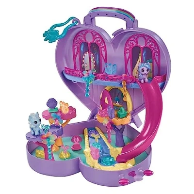 Bild av My Little Pony Mini World Magic Compact Creation Bridlewood Forest leksak bärbart lekset med Izzy Moonbow ponny för barn från 5 år, Multicolored