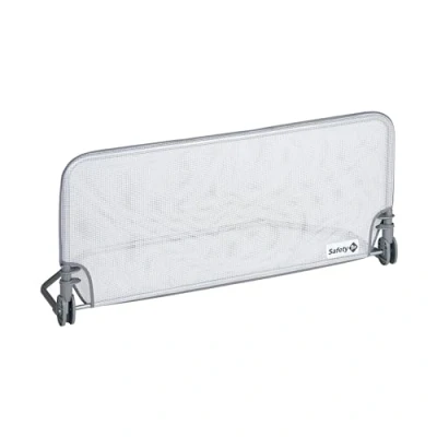 Bild av Safety 1st Standard Bed Rail 90 cm, Sängskydd för småbarnssäng, 18 Månader5 År, Barnsäkert fallskydd, Enkel att Installera, Meshmaterial, Automatiskt Lås, Enkelt rengöra, Grey &amp; White