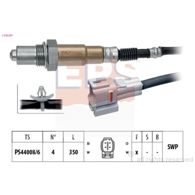Bild av EPS 1.998.091 Sonde lambda avec monture Made in Italy OE Equivalent chauffé, planaire, Filetage prégraissé SUZUKI: SWIFT 3, IGNIS 2