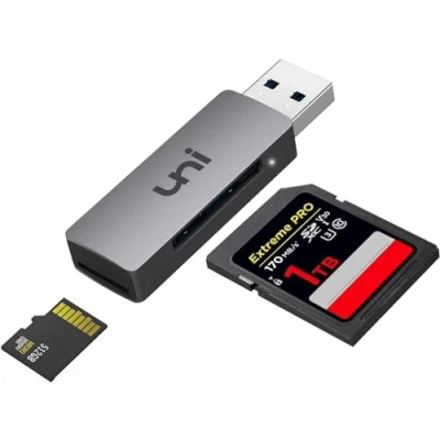 Bild av uni USB 3.0 till SD/Micro SD kortläsare 2 I 1, SD/TF minneskortläsare, externa kortläsare, för SD, SDXC, SDHC, MMC, RS Micro SDHC kort och UHS