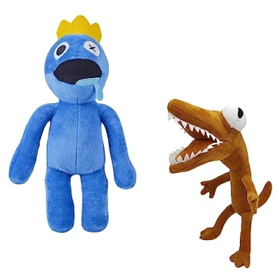 Bild av 2PCs Rainbow Friends Plysch. Regnbåge Vänner Fyllda Docka. mjuk Docka för Present till Pojkar och Flickor. Blue Brown.