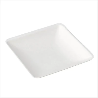 Bild av Maxi Products 50 st fyrkantig minitallrik CATERING 6,5 x cm sockerrör tallrik speciell catering, evenemang, lock, provsmakning, mat lastbilar
