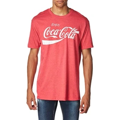 Bild av Coca Cola Coke Classic T shirt för män, Fläckig röd, M