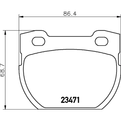 Bild av HELLA 8DB 355 019 231 Jeu de plaquettes frein non préparé pour indicateur d&#039;usure LAND ROVER: Defender SUV, SUV Cabriolet
