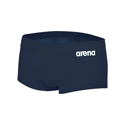 Bild av arena Solid Team badbaddräkt för män, snabbtorkande baddräkt, MaxLife Eco tyg badshorts med maximalt klorbeständighet och UPF 50+ UV skydd