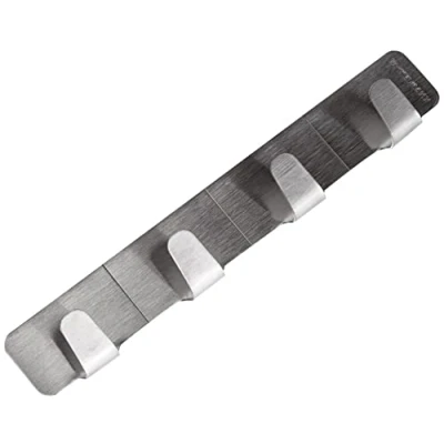Bild av Fackelmann Ledge med 4 krokar 16,5 cm rostfritt stål/ABS, stål, silver, 16 x 2,6 1,7