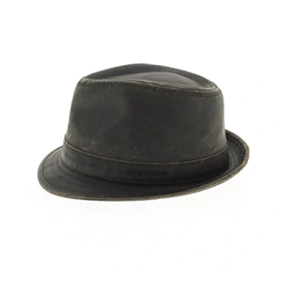 Bild av Stetson Odessa Trilby Tyghatt Herrar oilskinhatt trendig hatt herrhatt med foder, kantband, kantband Vinter Höst Vår Sommar L (58 59 cm) brun