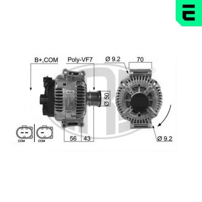 Bild av Generator, chrysler,jeep,mercedes benz, 04801 250AA, 250AB, 250AC, 250AD, 642 154 02 02, 04 A 0
