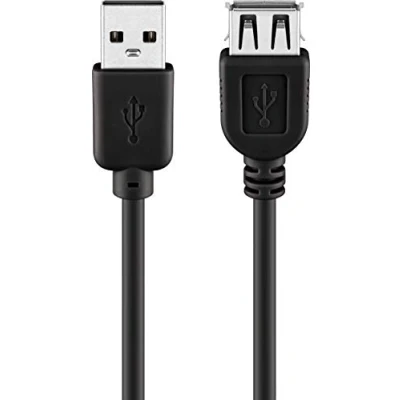 Bild av Goobay 68905 USB 2.0 höghastighetsförlängningskabel, svart, 5 m längd