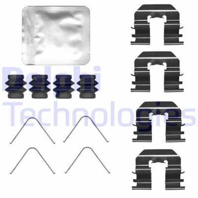 Bild av DELPHI LX0727 Kit d&#039;accessoires, plaquette de frein à disque HYUNDAI: i20 II 3/5 portes, Active