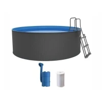 Bild av Swim And Fun Santorini Pool Round Ø460 x 90 cm, Grey