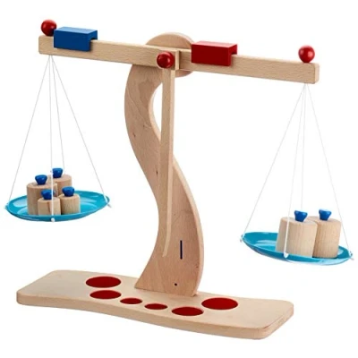 Bild av Goki Wooden Scale with Metal Weights
