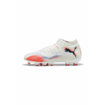 Bild av Puma Fotbollsskor fasta dobbar White black glowing red för barn, Storlek: 38, Konstmaterial