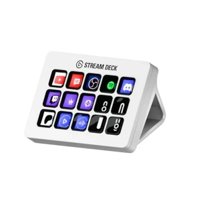 Bild av Elgato Stream Deck MK.2 kontrollbord, 15 makrotangenter, aktivera åtgärder i appar och programvara som OBS, Twitch, ​YouTube med flera, fungerar Mac PC