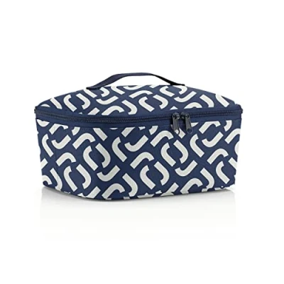 Bild av reisenthel coolerbag M Pocket in Signature Navy kylväska tillverkad av återvunna PET flaskor perfekt för lunch på språng, blå, Einheitsgröße, Shoppingväskor