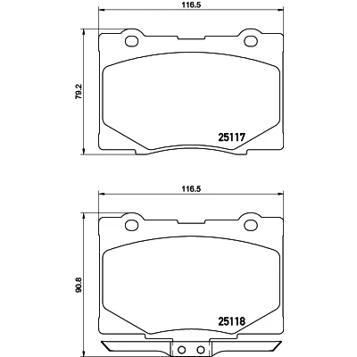 Bild av BREMBO P 28 079 Jeu de plaquettes frein avec indicateur d&#039;usure sans accessoires ACURA: RL II