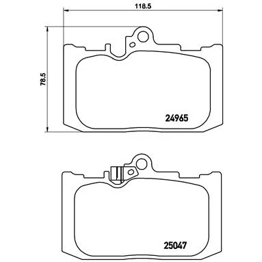 Bild av BREMBO P 83 131 Jeu de plaquettes frein avec indicateur d&#039;usure sans accessoires LEXUS: GS III, RC, IV