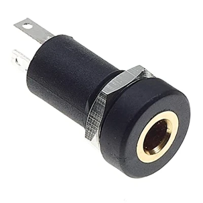 Bild av 3,5 Mm Jackuttag, 3 poligt, Paket Met 5 Audio Video Socket Stereo Solder Panel Mount Connector Headphone Med Mutter