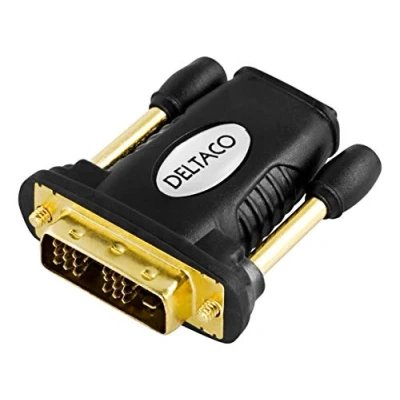 Bild av Deltaco HDMI 11 K kabelomvandlare (hane/hona) DVI D Svart