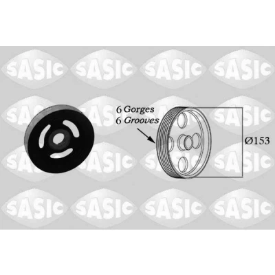 Bild av SASIC 2150004 Poulie Damper 153 PEUGEOT: Expert II Van, 206 3/5 portes, 307 CITROËN: Xsara Picasso, C3 I portes