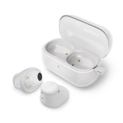 Bild av Philips TAT2149WT True Wireless In Ear Bluetooth Hörlurar Små öronsnäckor, Bra värde, Naturligt ljud, Dynamisk bas, fickstor laddningsfodral, klara samtal Vit