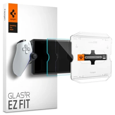 Bild av Spigen Glas.tR EZ Fit Screenprotector compatibel met Sony PlayStation Portal, Sjabloon voor Installatie, Kristalhelder, Case friendly, 9H Gehard Glas