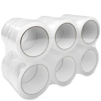 Bild av Fousenuk 12 rullar transparent Celo, 48 mm x 66 m självhäftande tejp, förpackningstejp, flyttbart försegling för lådor förpackning och frakt