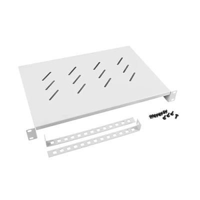 Bild av Lanberg AK 1004 S 19&quot; Fixed Shelf 1U 483x300mm Max Load Capacity Up to 25Kg Grey RAL7035