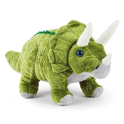 Bild av Zappi Co Childrens Uppstoppad mjuk gosedjur Triceratops Dinosaurie Soft Toy (13&quot;/33cm) Safari animals Collection Plush Teddy New Born Child First