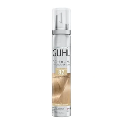 Bild av Guhl skum toning resistent färg 82 ljus guldblond för ljusblont och medelblont grått hår mjukt grepp, volym färgglans håller 1 till 3 hårtvättar