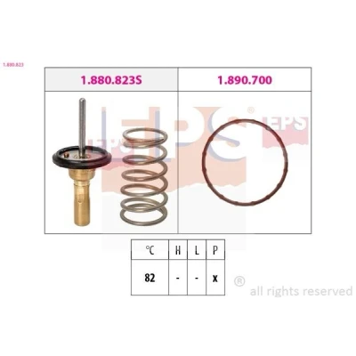 Bild av EPS 1.880.823 Thermostat d&#039;eau 82 Made in Italy OE Equivalent avec joint d&#039;étanchéite sans boîtier TOYOTA: Yaris II 3/5 portes, III portes