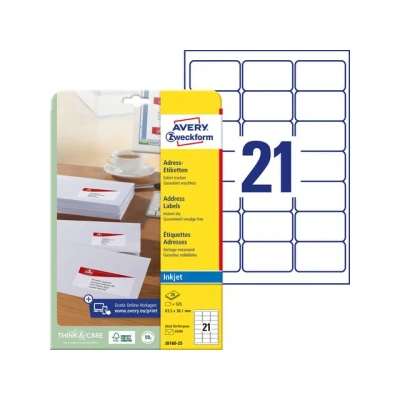 Bild av Avery address labels 525 label(s) 63.5 x 38.1 mm