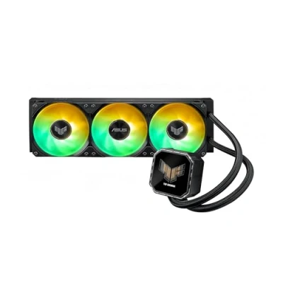 Bild av ASUS TUF Gaming LC III 360 ARGB LCD, allt i ett vätskekylare, tre fläktar förinstallerade, 2,8 LCD IPS skärm, 400 mm rör, svart