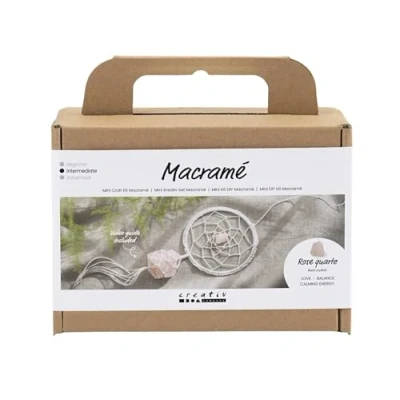 Bild av Mini Craft Kit Macram Dreamcatcher w/ Rose Quartz Crystal (977728)