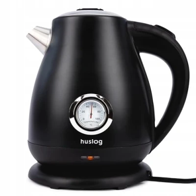 Bild av Huslog Vattenkokare med termometer Retro 1,7 L 2200 Watt svart