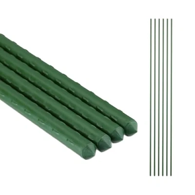 Bild av Relaxdays växtstavar, set om 10, 100 cm, Ø 10 mm, plastbelagt stål, växtstöd för växter, grön