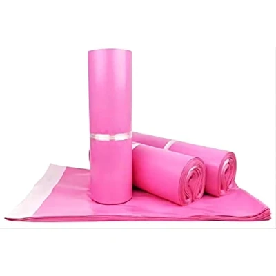 Bild av Sipobuy 100 st postpåsar, PE material tätningspaket förpackning porto, kuvert, brevpapper, vattentäta och fuktsäkra (rosa, 30 x 42 cm (12 17 tum)