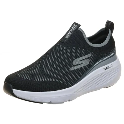 Bild av Skechers Go Run Elevate herr Träningsskor, Svartvit textil syntetisk, 46 EU
