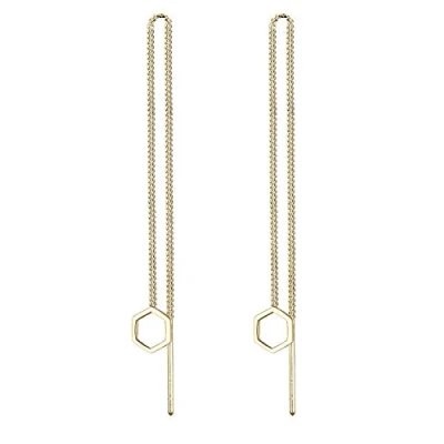 Bild av Elli Örhängen kvinnor kedjor utseende med hexagon hänge basic av 925 sterling silver, Fasett kant, Ingen sten,