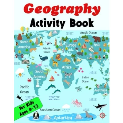 Bild av Geography Activity Book for Kids Ages 8 12: The Ultimate Workbook with 80 Engaging Activities and Games Curious Little Learners