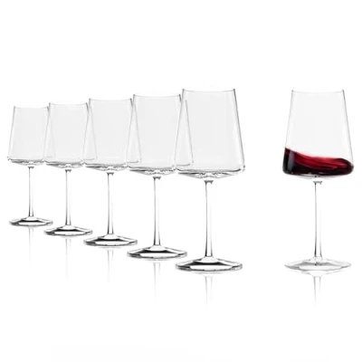 Bild av Stölzle Lausitz Bordeauxglas Power Set med 6 st, 650 ml Högkvalitativa Vinglas Perfekta för Bordeaux Moderna Kristallglas Maximalt Smakupplevelse Tål Diskmaskin och är Stötsäkra