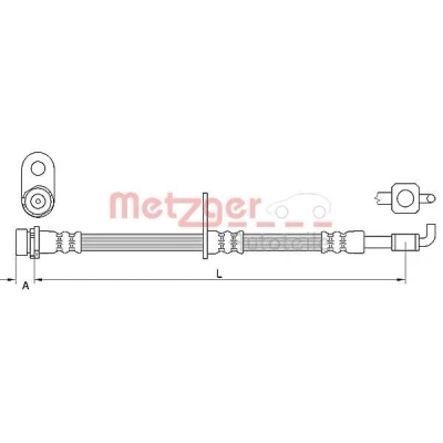 Bild av METZGER 4111331 Flexible De Frein Essieu avant gauche 401 FORD: FIESTA 6, B Max